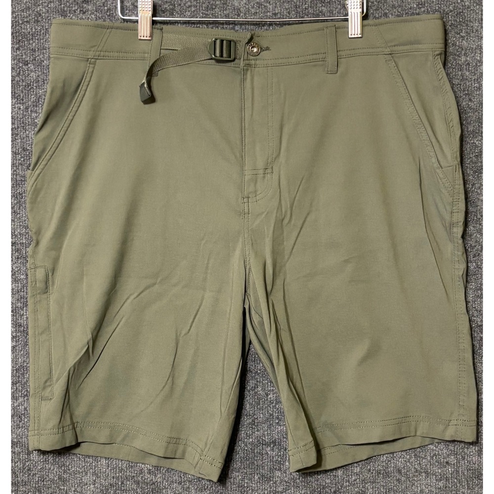 Gerry Venture Shorts Men's 38 Green Stretch Belted Cargo Tech